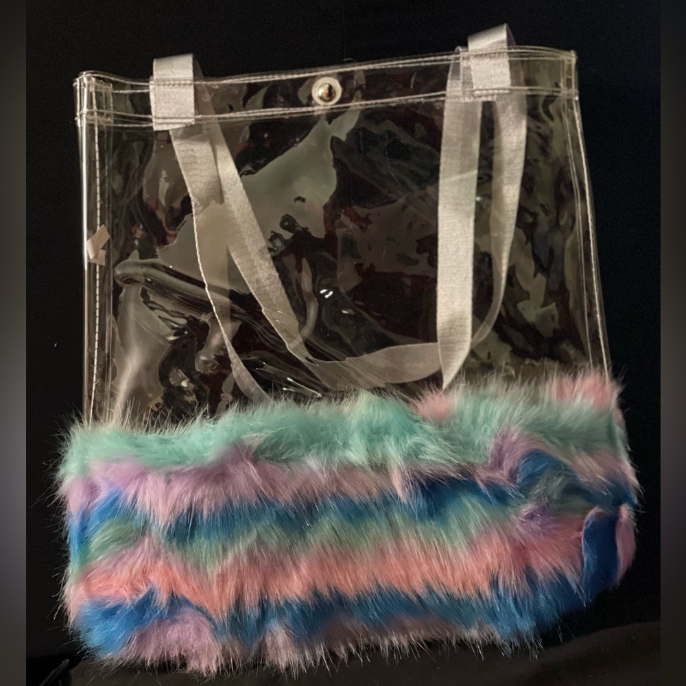 Multi Color Fur Tote